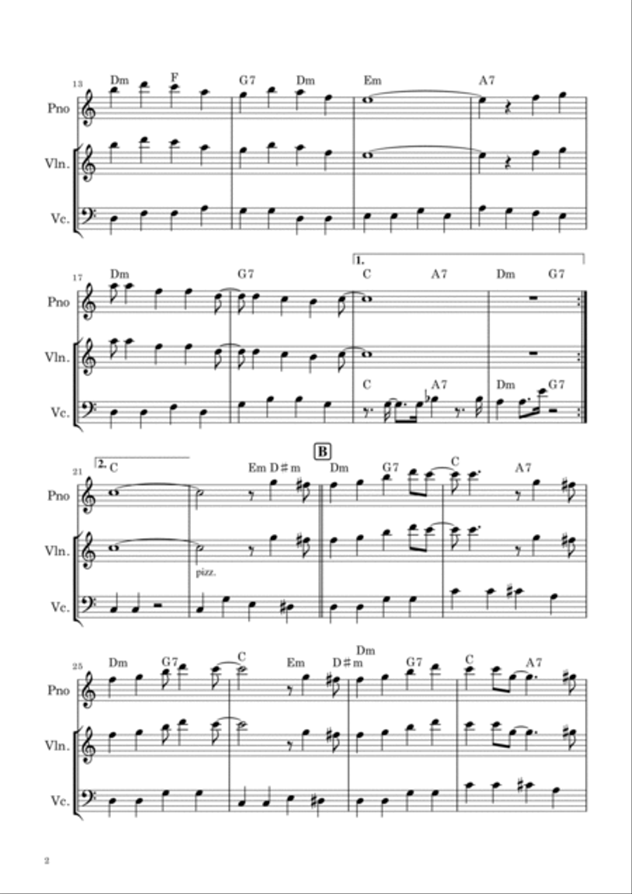 Cheek To Cheek Piano Trio scores gallery preview page 2