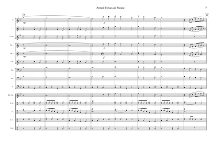 Armed Forces on Parade Armed Forces on Parade Marching Band scores gallery preview page 4