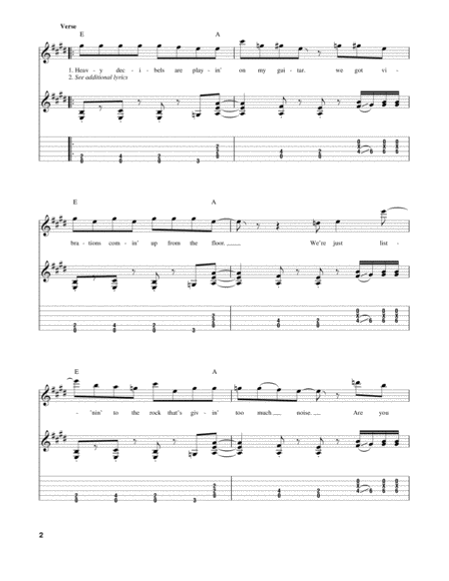 Rock And Roll Ain't Noise Pollution Acoustic Guitar scores gallery preview page 2