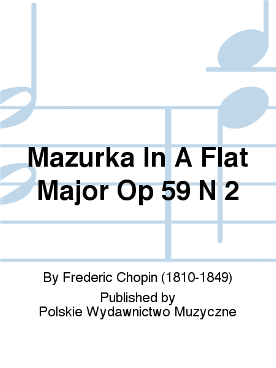 Mazurka In A Flat Major Op 59 N 2 Piano Solo scores gallery preview page 1