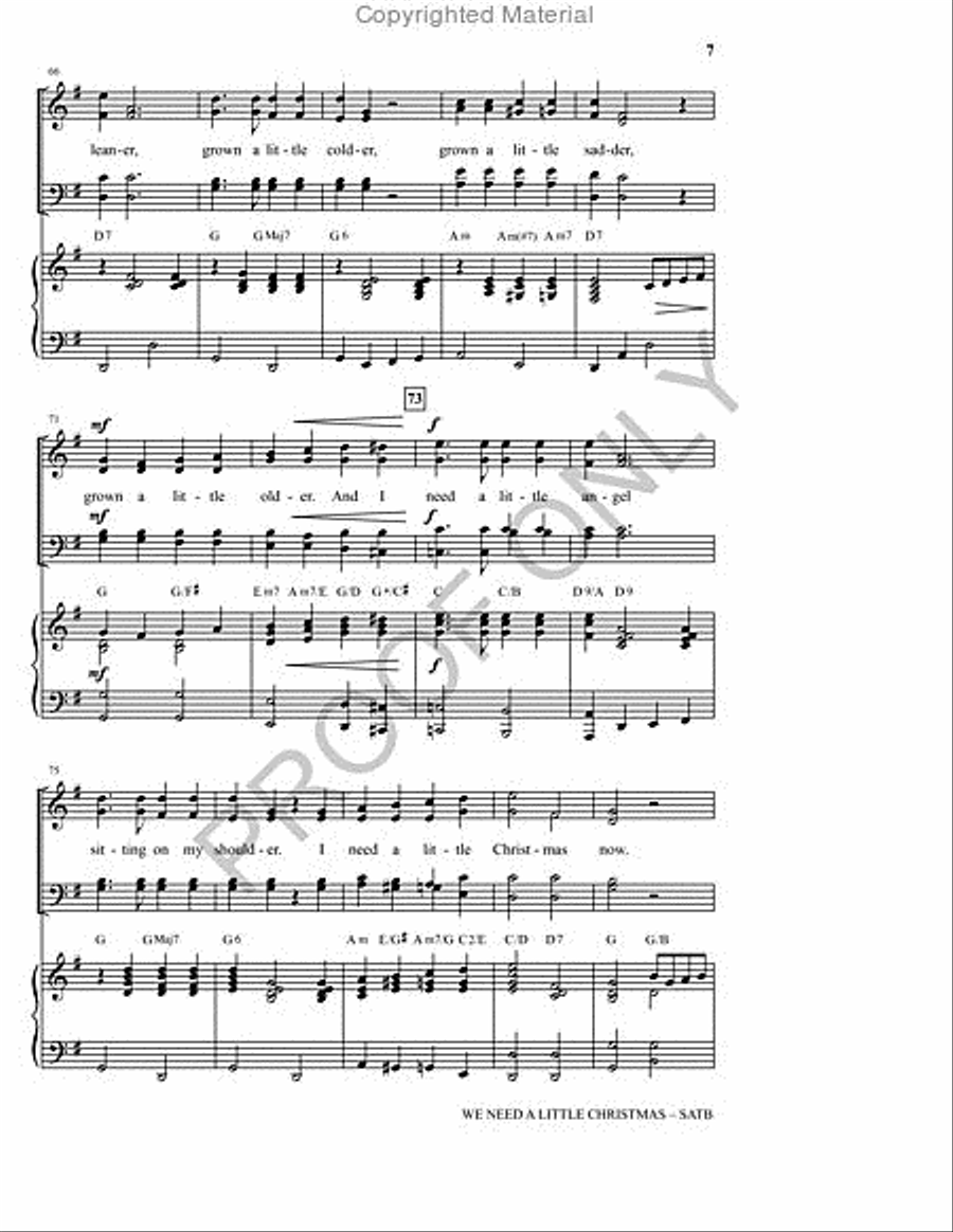 We Need a Little Christmas 4-Part scores gallery preview page 7