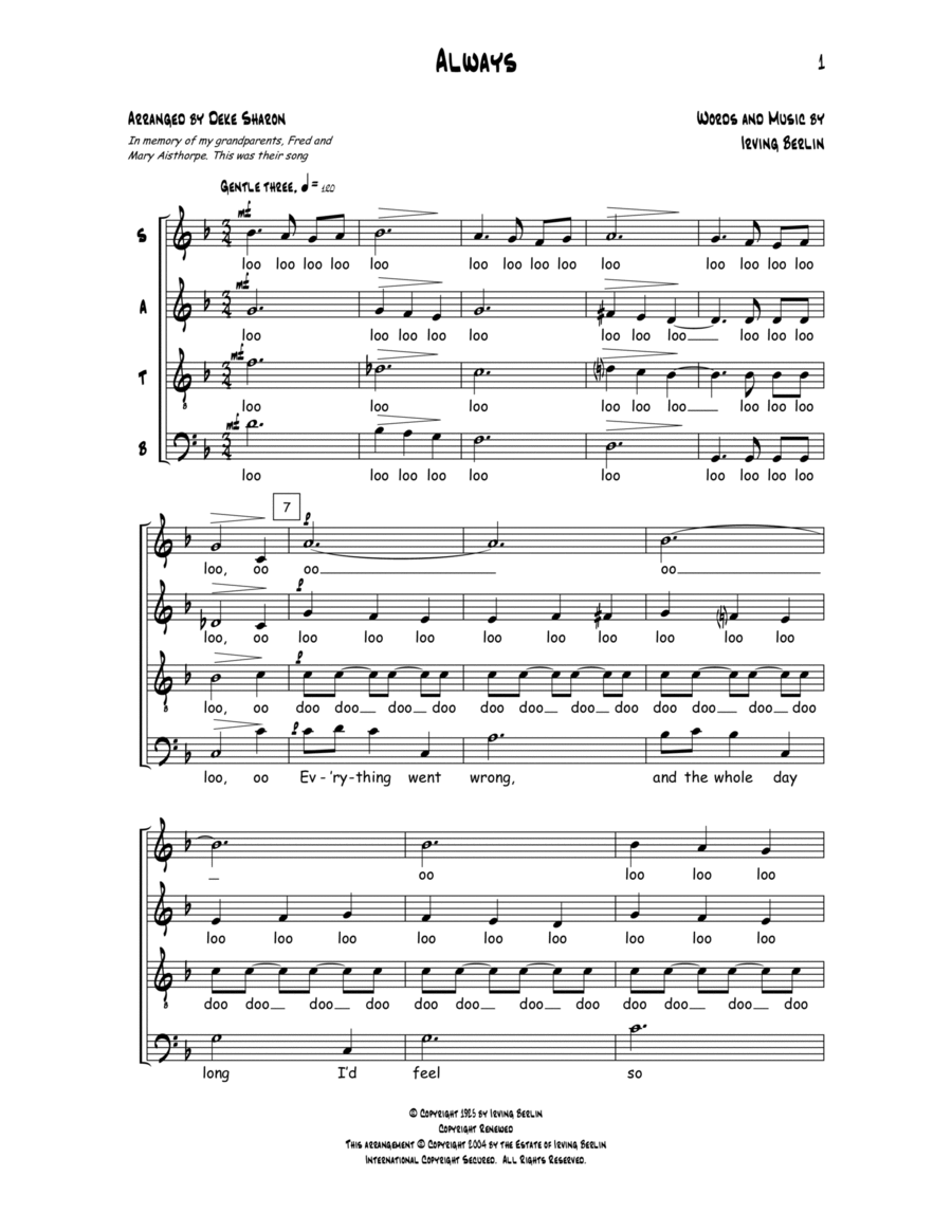 Always 4-Part scores gallery preview page 1