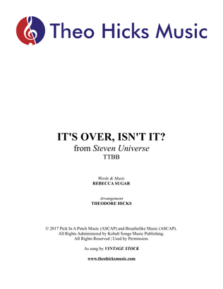 Book cover for It's Over Isn't It