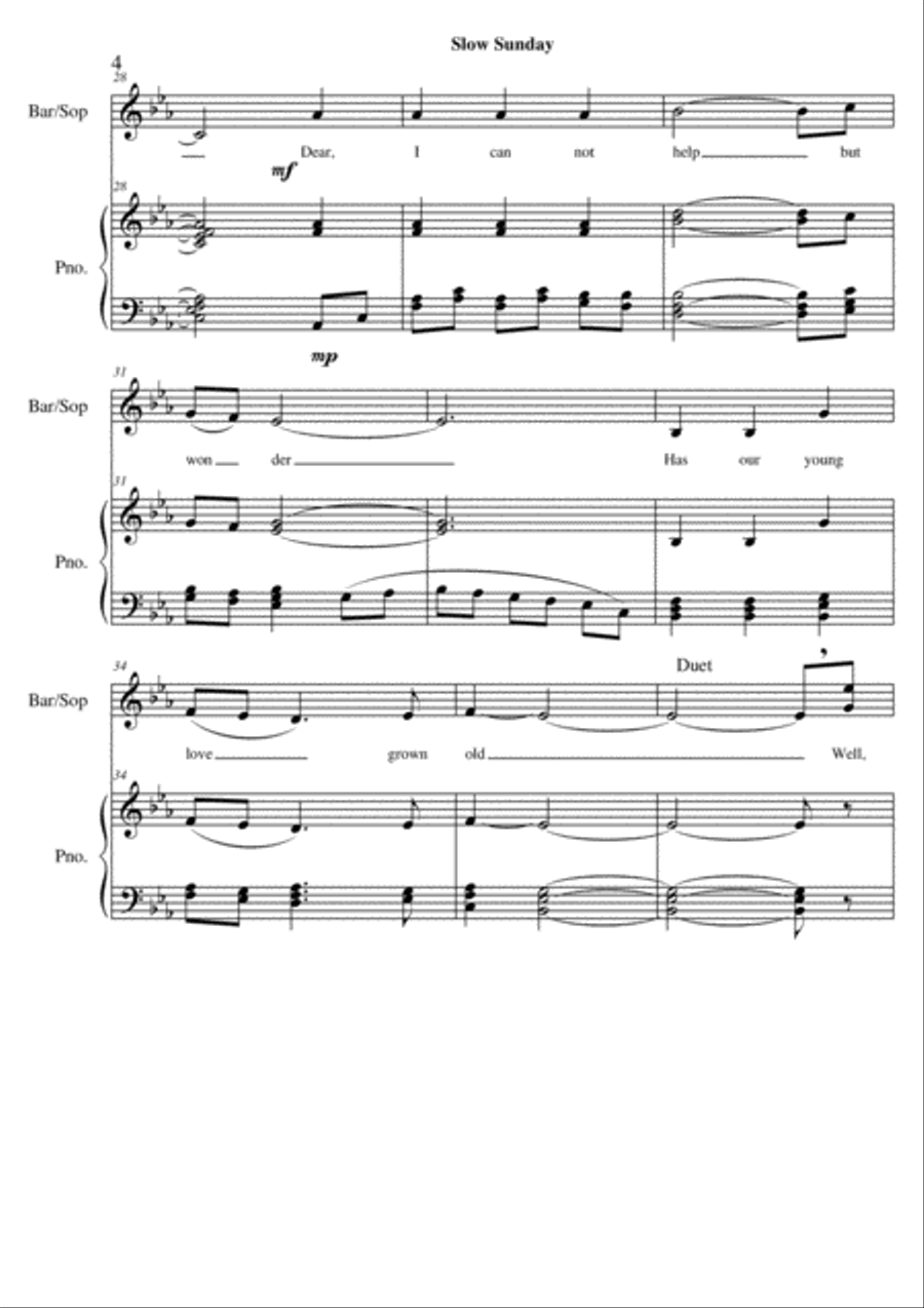 Slow Sunday w Mod Vocal Duet scores gallery preview page 4