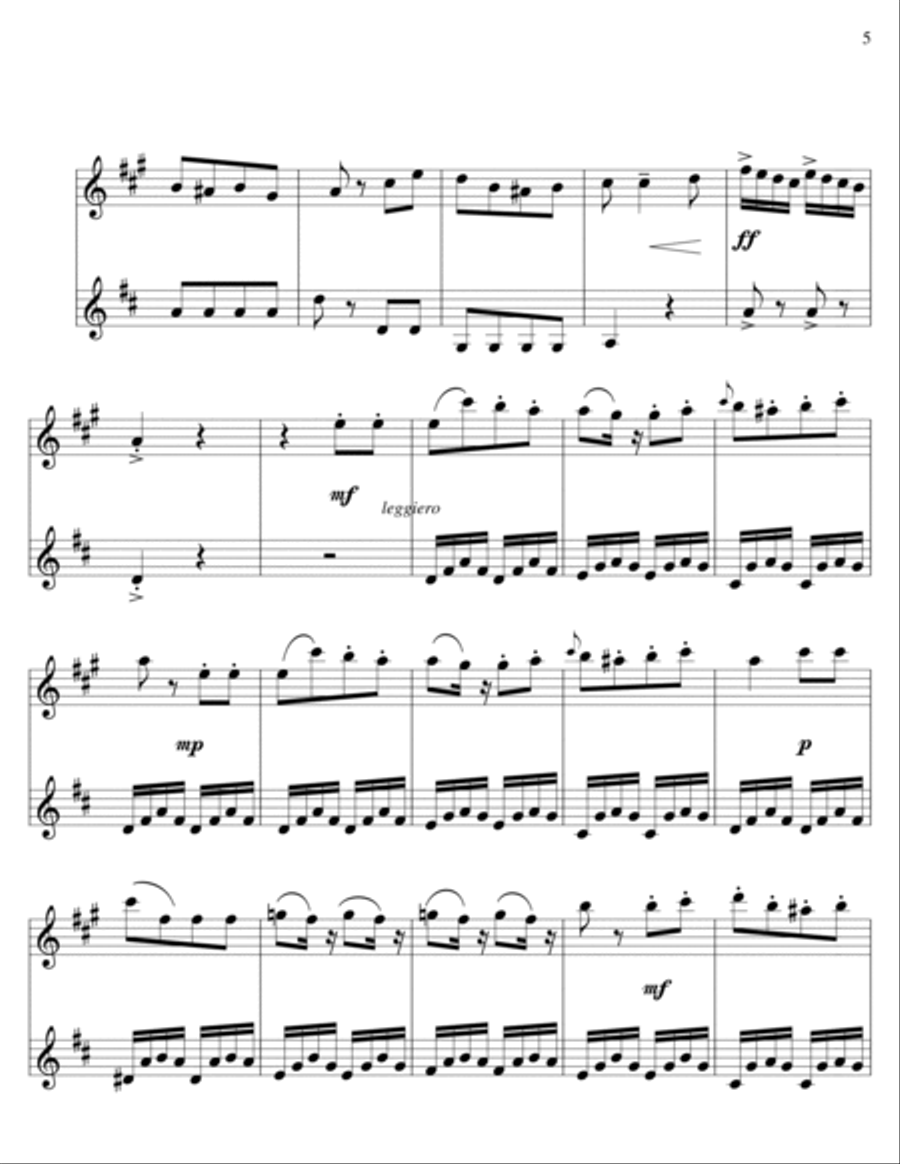 The Elixir of Love-alto sax-bass clarinet duet Clarinet Duet scores gallery preview page 5