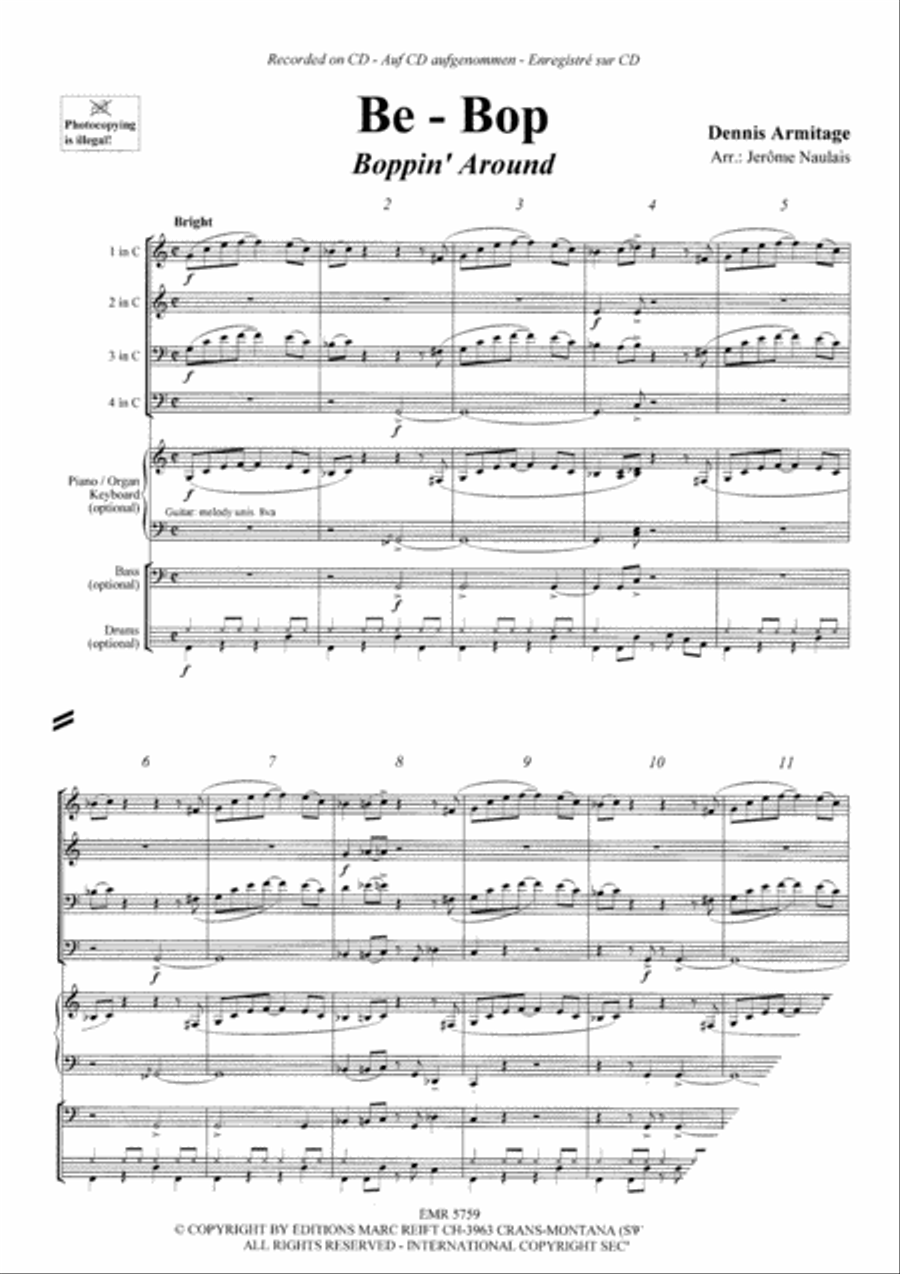 Be - Bop Be - Bop Brass Ensemble scores gallery preview page 3
