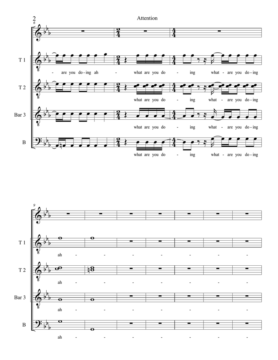 Attention A Cappella scores gallery preview page 2