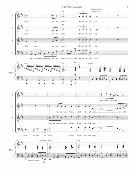 The New Colossus (SATB) image number null