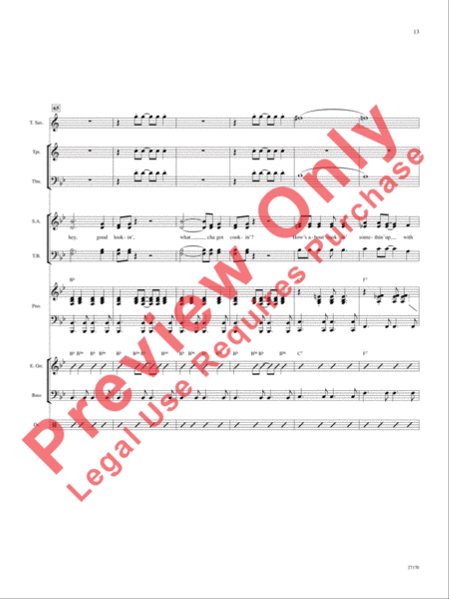 Hey, Good Lookin' Choir scores gallery preview page 14