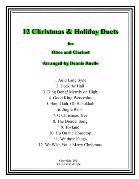 12 Christmas & Holiday Duets for Oboe and Clarinet image number null