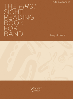 Book cover for The First Sight Reading Book for Band - Alto Sax