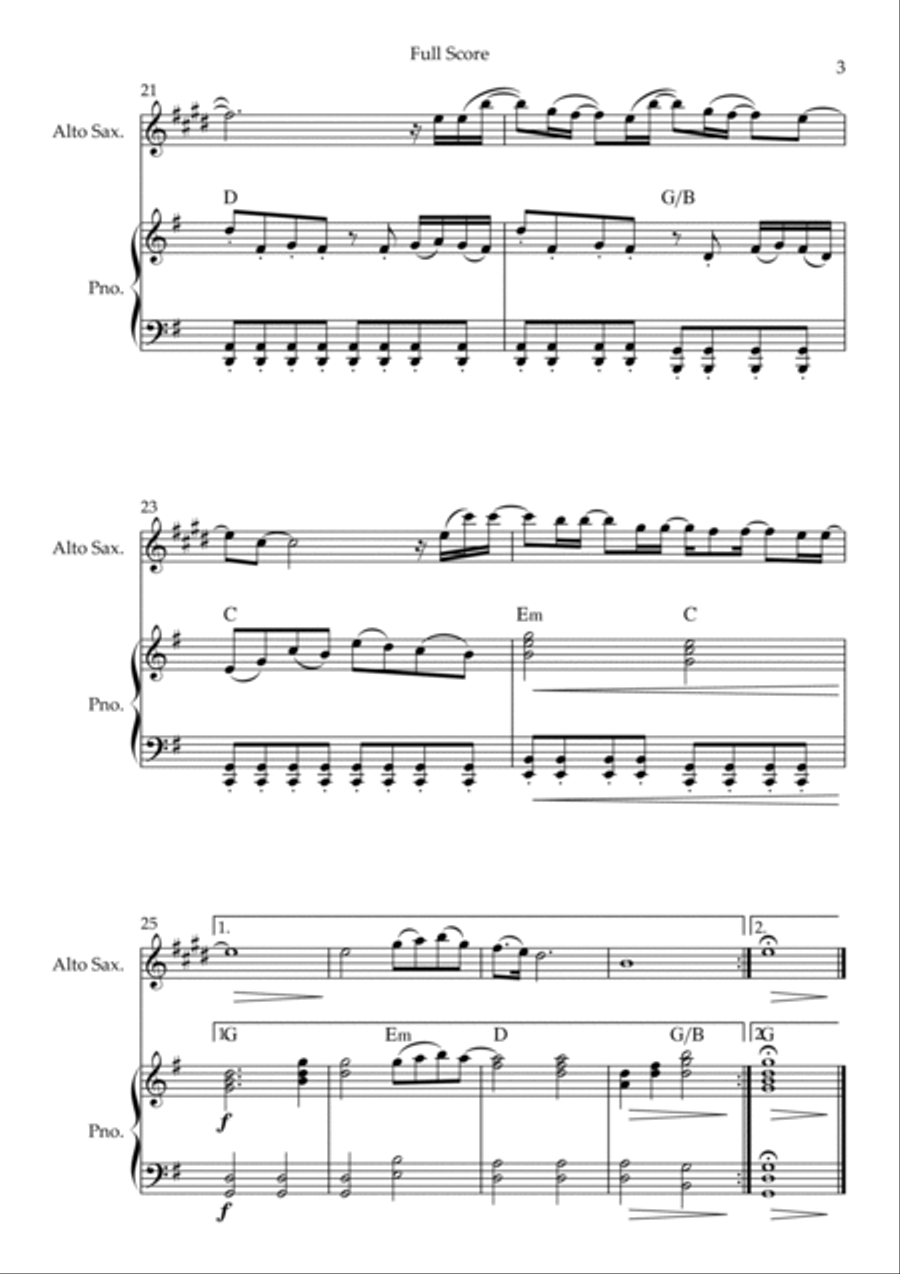 So Will I (100 Billion X) Alto Saxophone scores gallery preview page 3