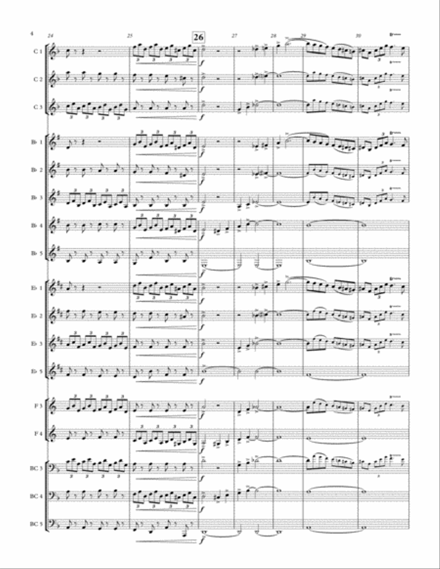 Toccata and Fugue - Adaptable Arrangement Concert Band scores gallery preview page 4