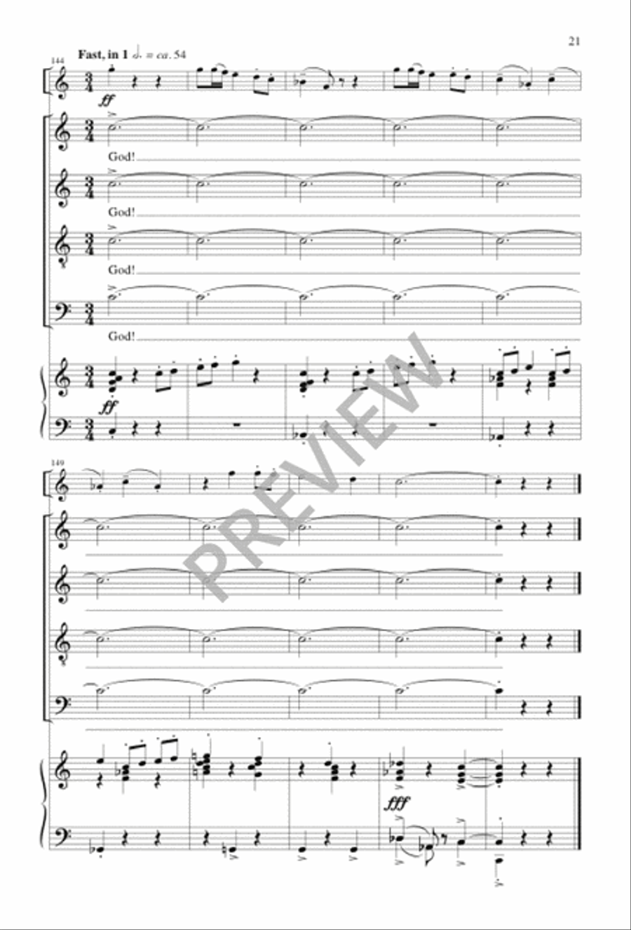 Know That the Lord Is God 4-Part scores gallery preview page 21