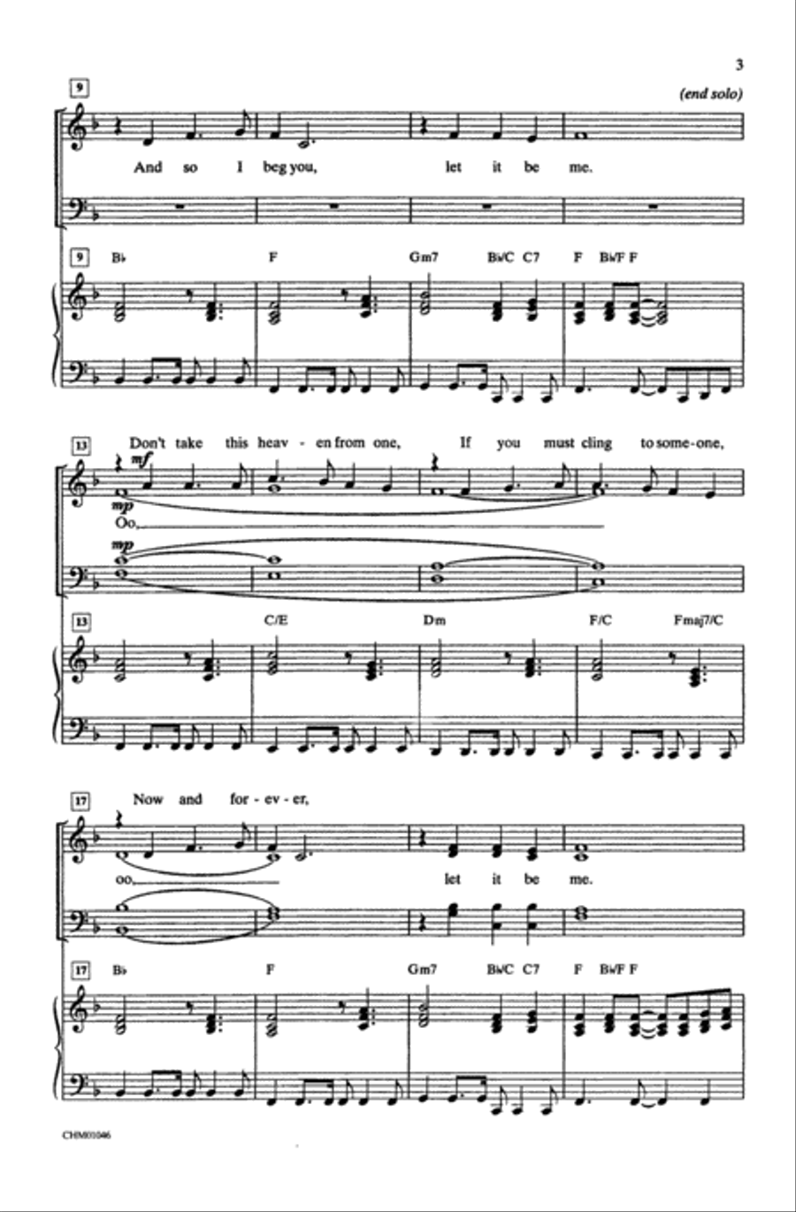 Let It Be Me 4-Part scores gallery preview page 3