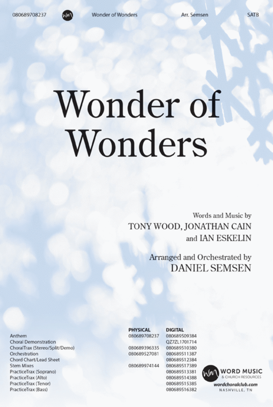 Wonder of Wonders - Anthem 4-Part scores gallery preview page 1
