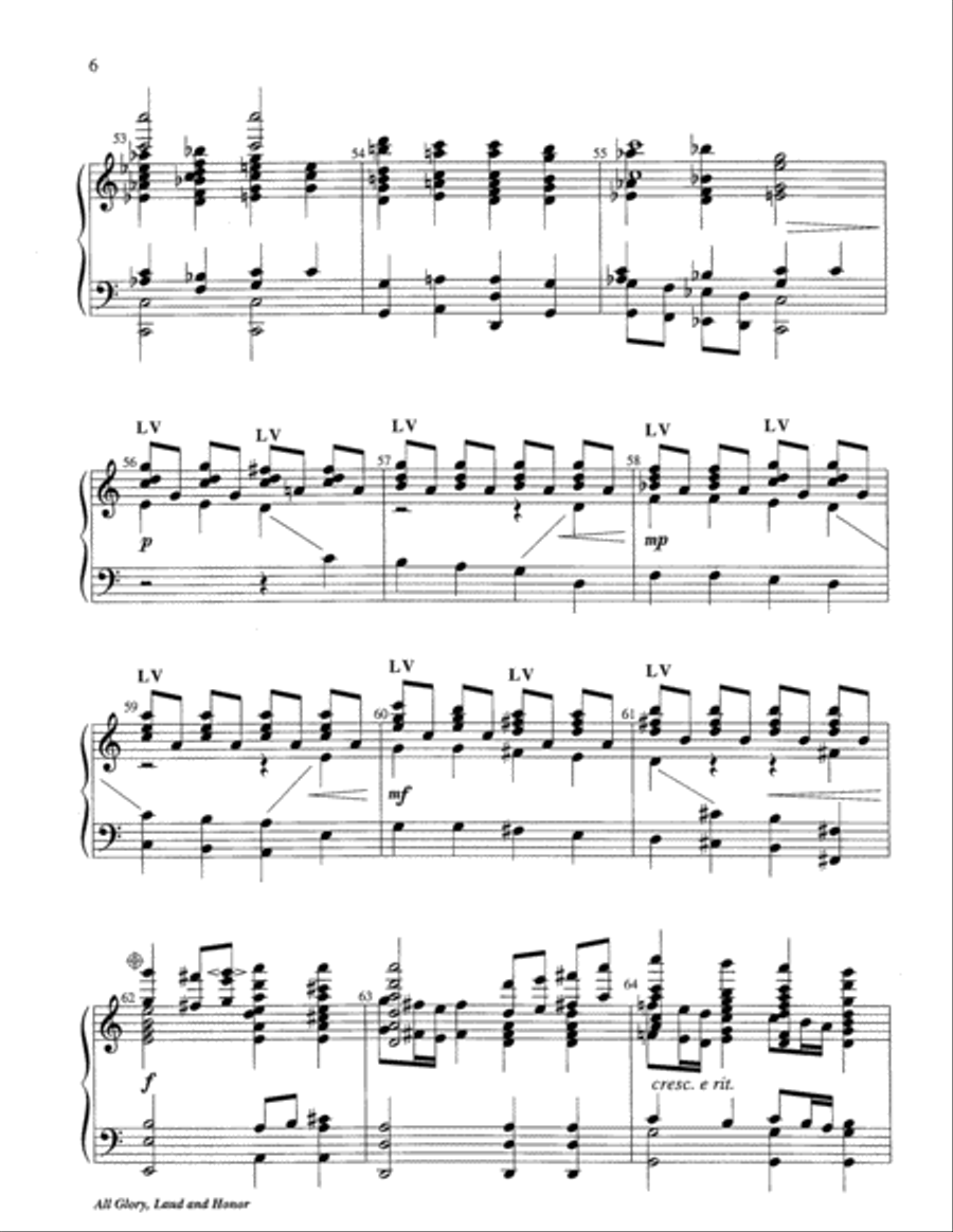 All Glory, Laud and Honor 5-Octaves scores gallery preview page 12