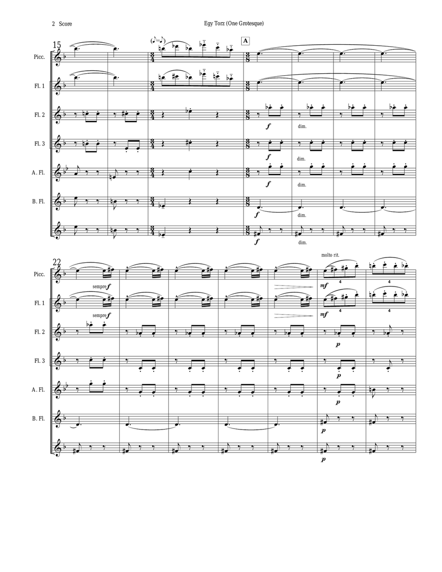 Bela Bartok - Egy Torz for Flute Choir