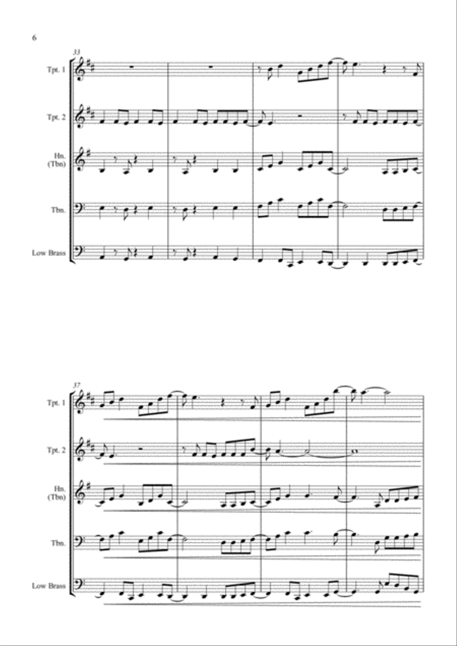 Jump Jump Brass Quartet scores gallery preview page 6