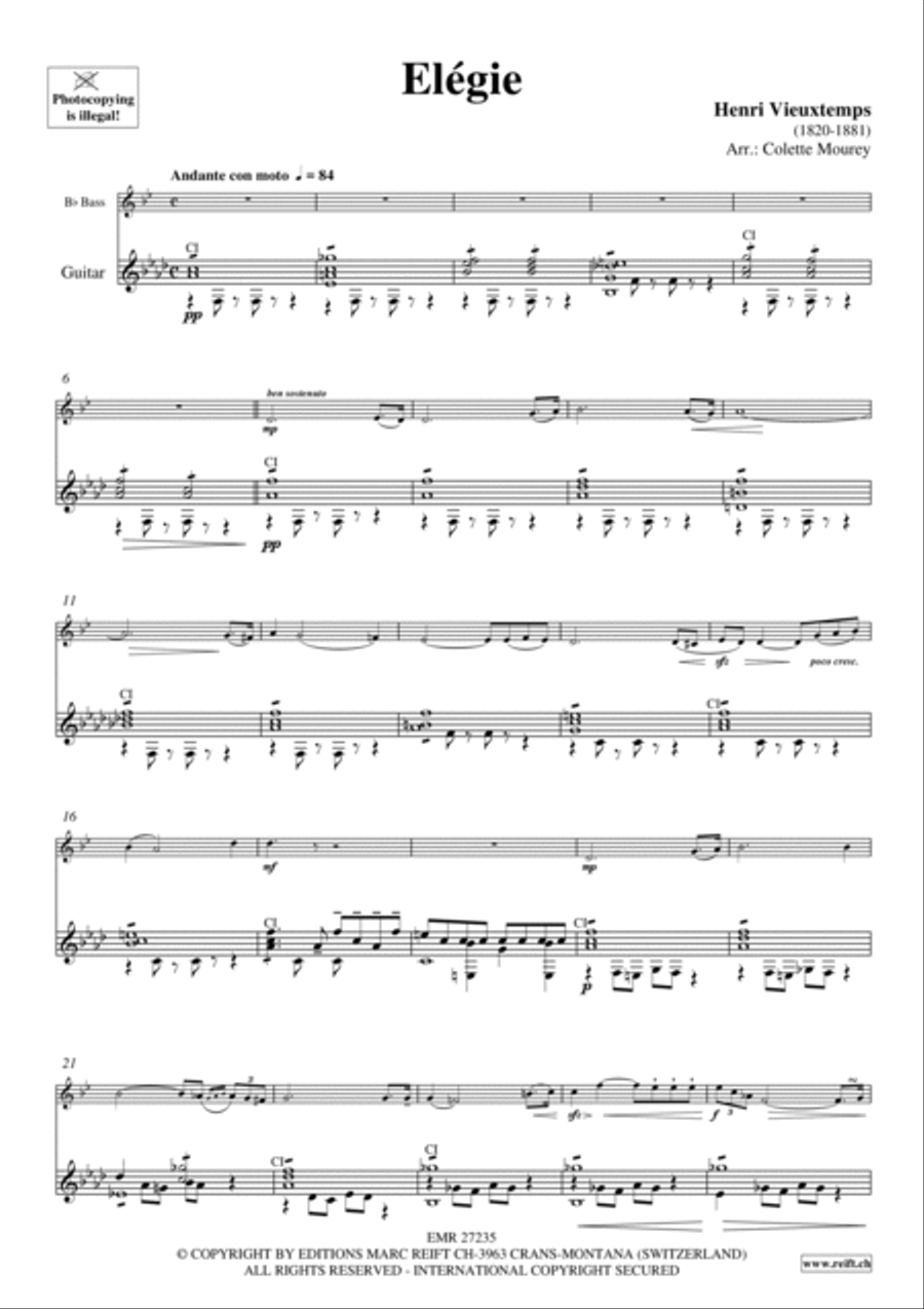 Elegie Guitar scores gallery preview page 6