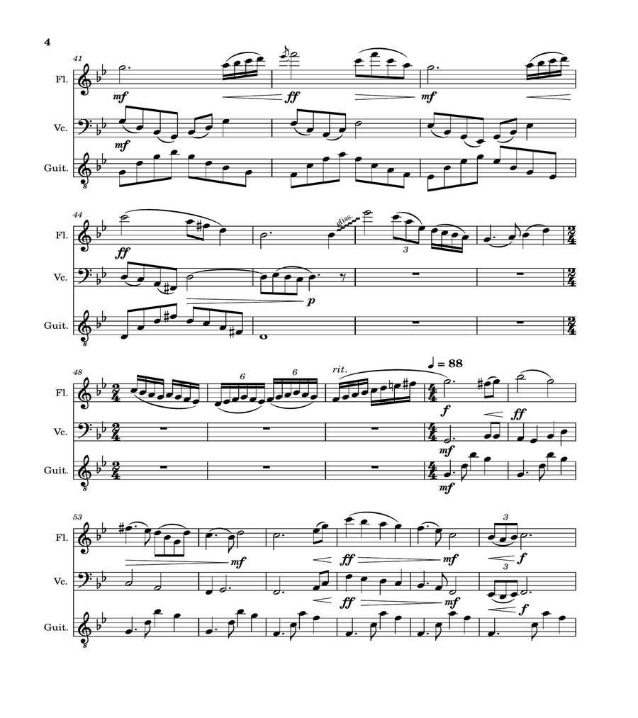 Peaceful Night Chamber Music scores gallery preview page 4