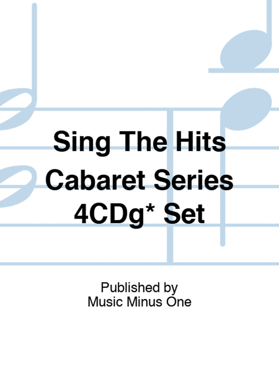 Sing The Hits Cabaret Series 4CDg* Set