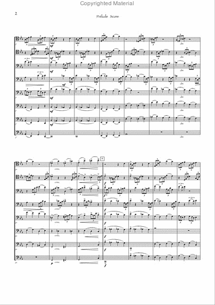 Prelude no. 8 (6 trombones tenors et 2 trombones basses) Trombone Duet scores gallery preview page 3