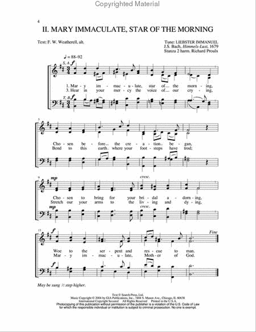 Three Marian Classics 4-Part scores gallery preview page 3
