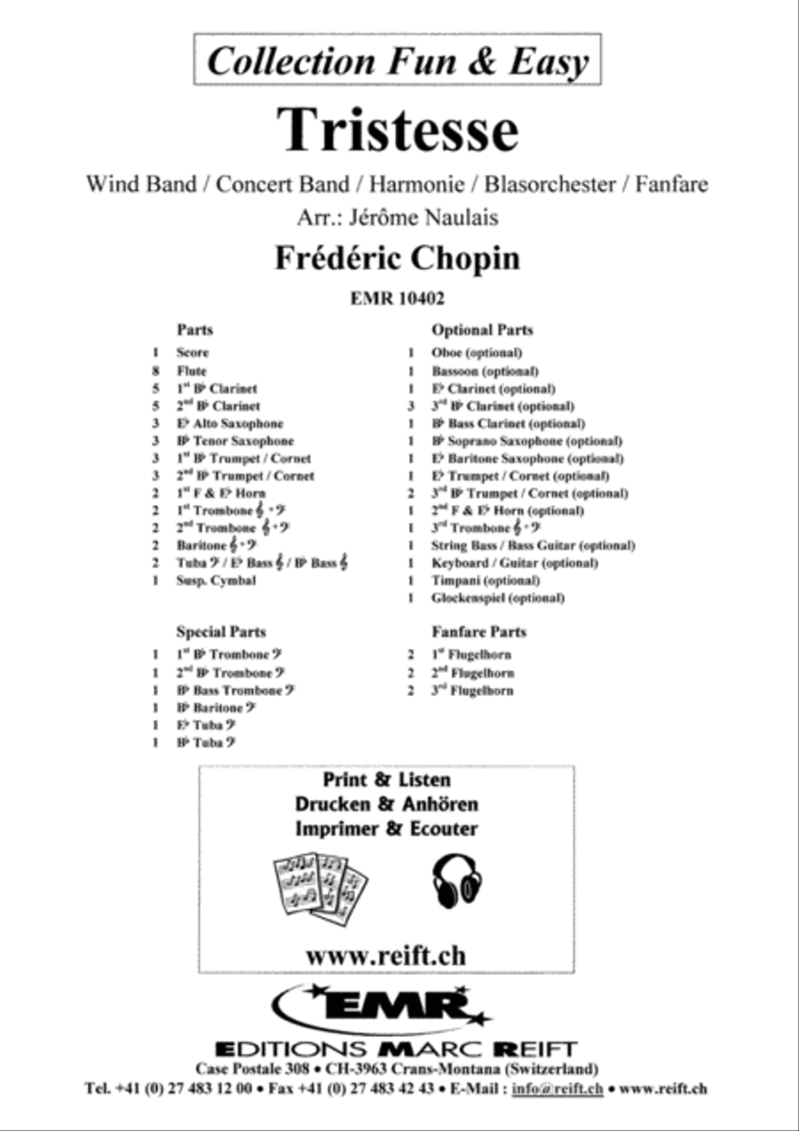 Tristesse Concert Band scores gallery preview page 2