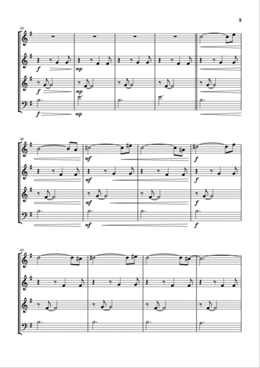 Children's Song No. 15 Woodwind Quartet scores gallery preview page 4
