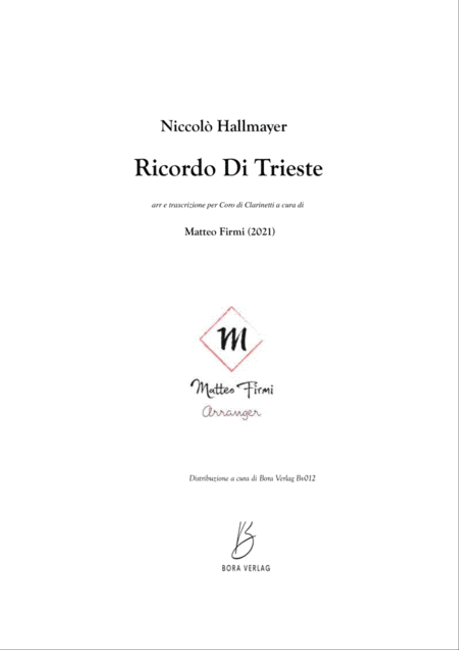 Ricordo di Trieste Woodwind Ensemble scores gallery preview page 3