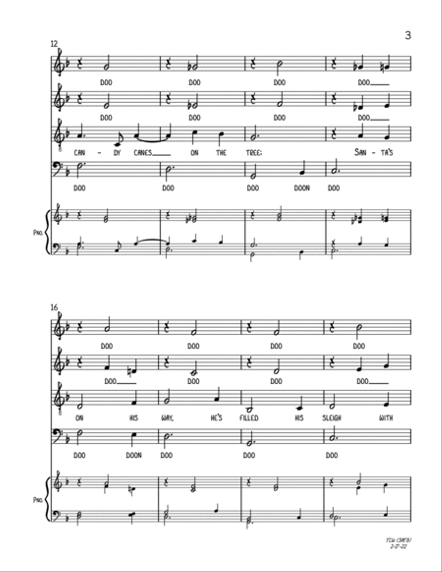 The Christmas Waltz 4-Part scores gallery preview page 3