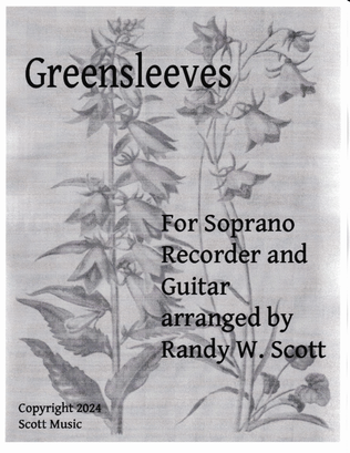 Greensleeves (What Child Is This) for Soprano Recorder and Guitar