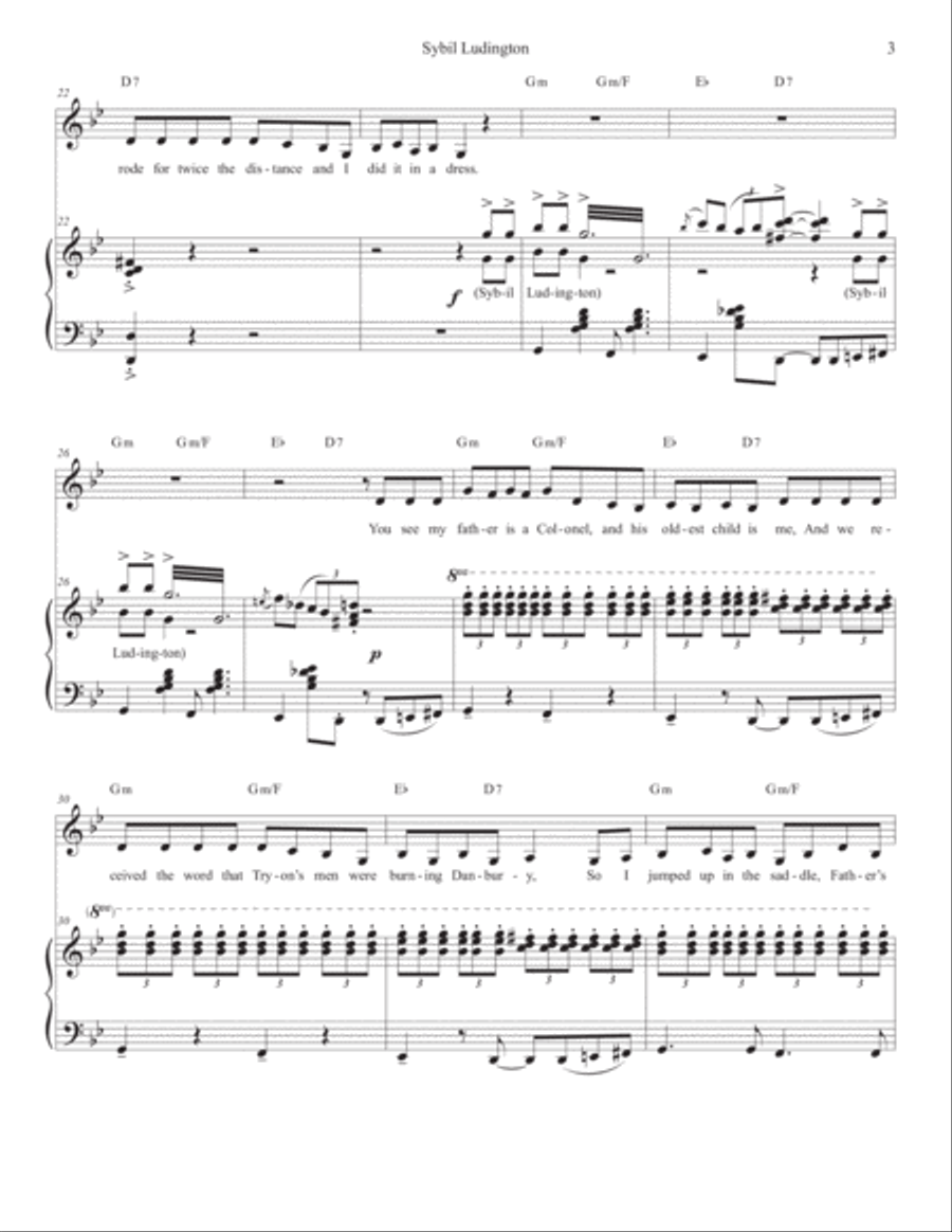 Sybil Ludington Voice Solo scores gallery preview page 3