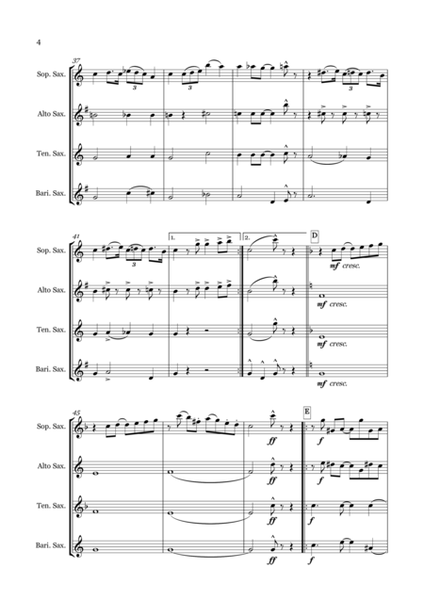 The Jelly Roll Blues for Saxophone Quartet (SATB) image number null