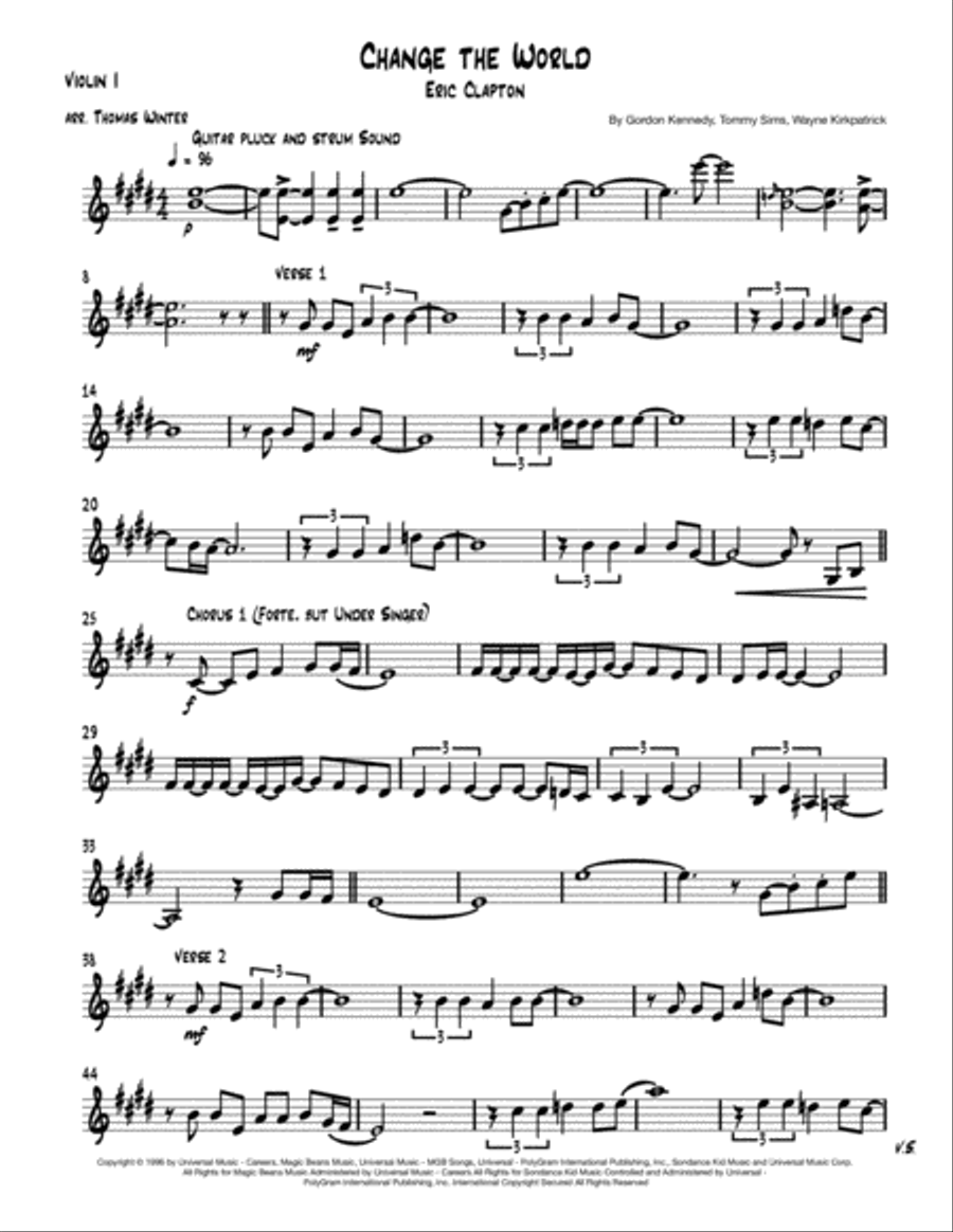 Change The World String Quartet scores gallery preview page 1