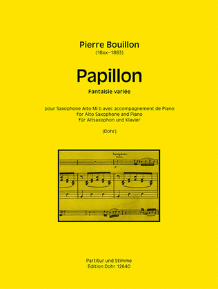Papillon für Altsaxophon und Klavier -Fantaisie variée-