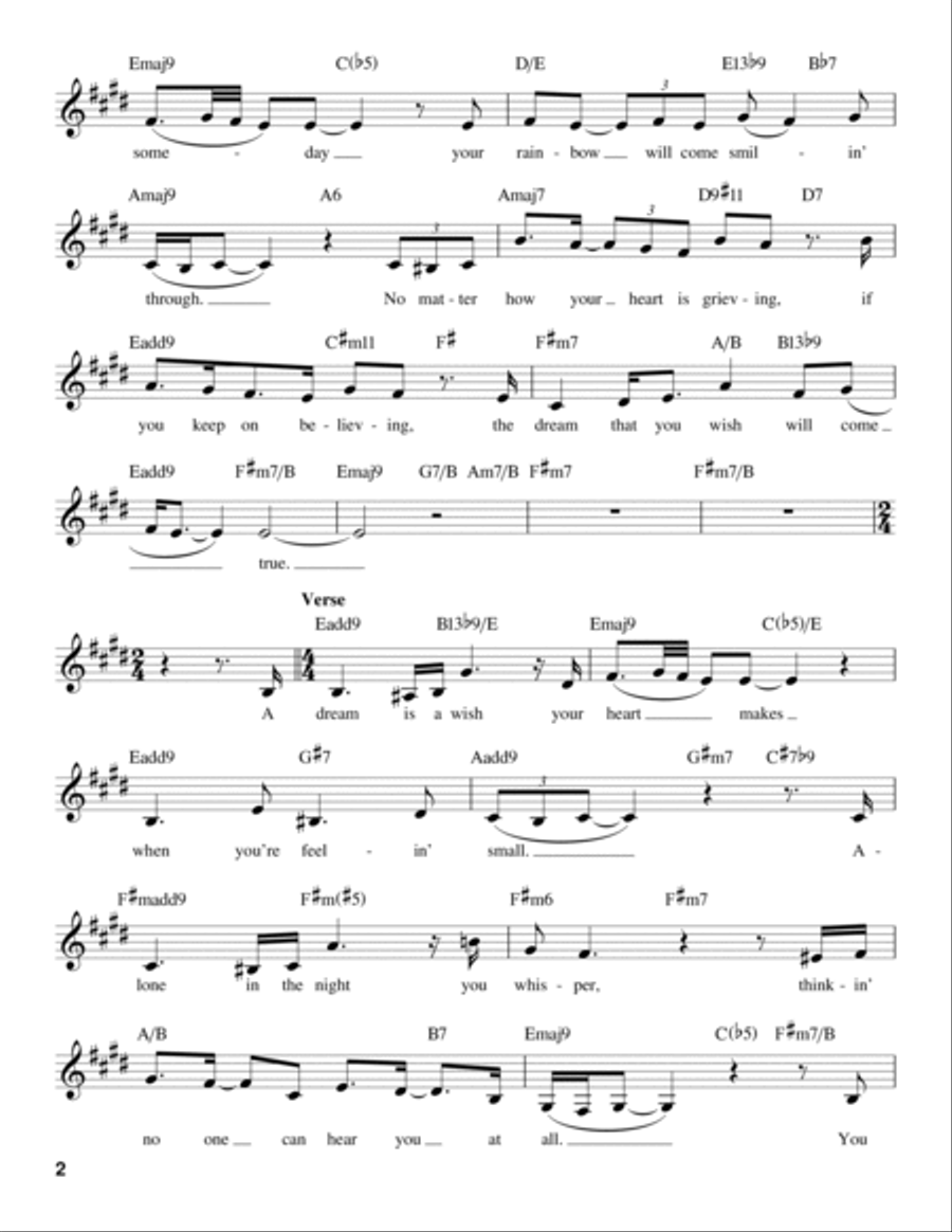 A Dream Is A Wish Your Heart Makes (from Cinderella) Voice scores gallery preview page 2