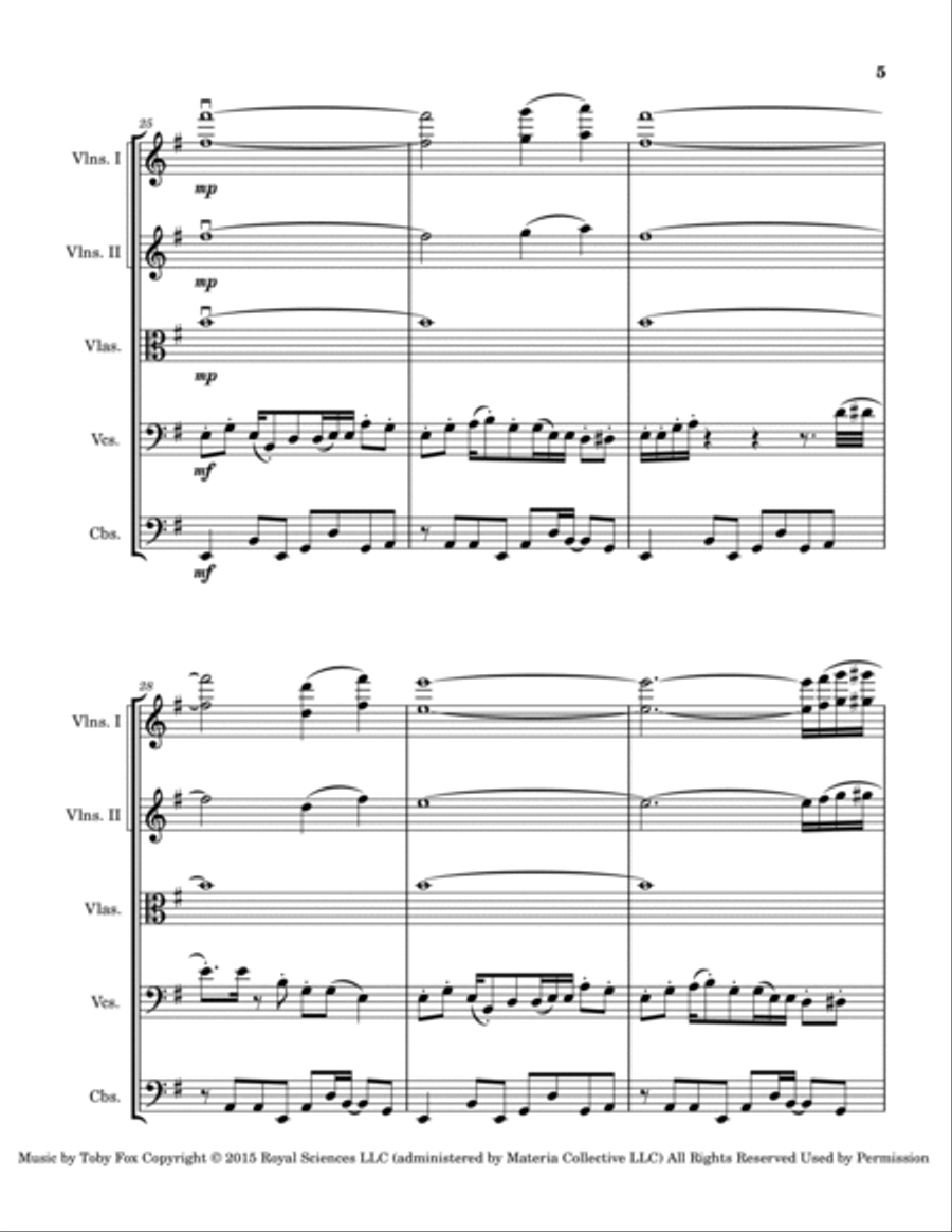 Death By Glamour String Orchestra scores gallery preview page 5