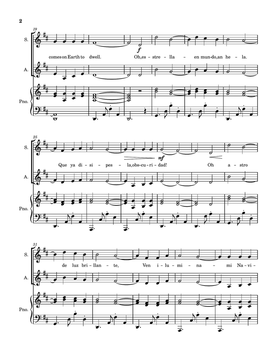 La Estrella / Feliz Navidad Duet SA scores gallery preview page 2