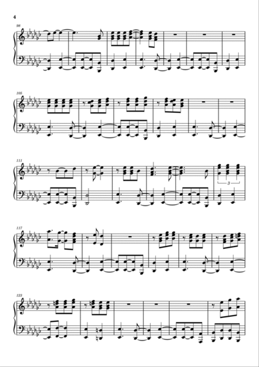 Say You Will Piano Solo scores gallery preview page 4