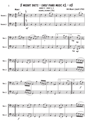 Bassoon Duets - 5 Mozart duets