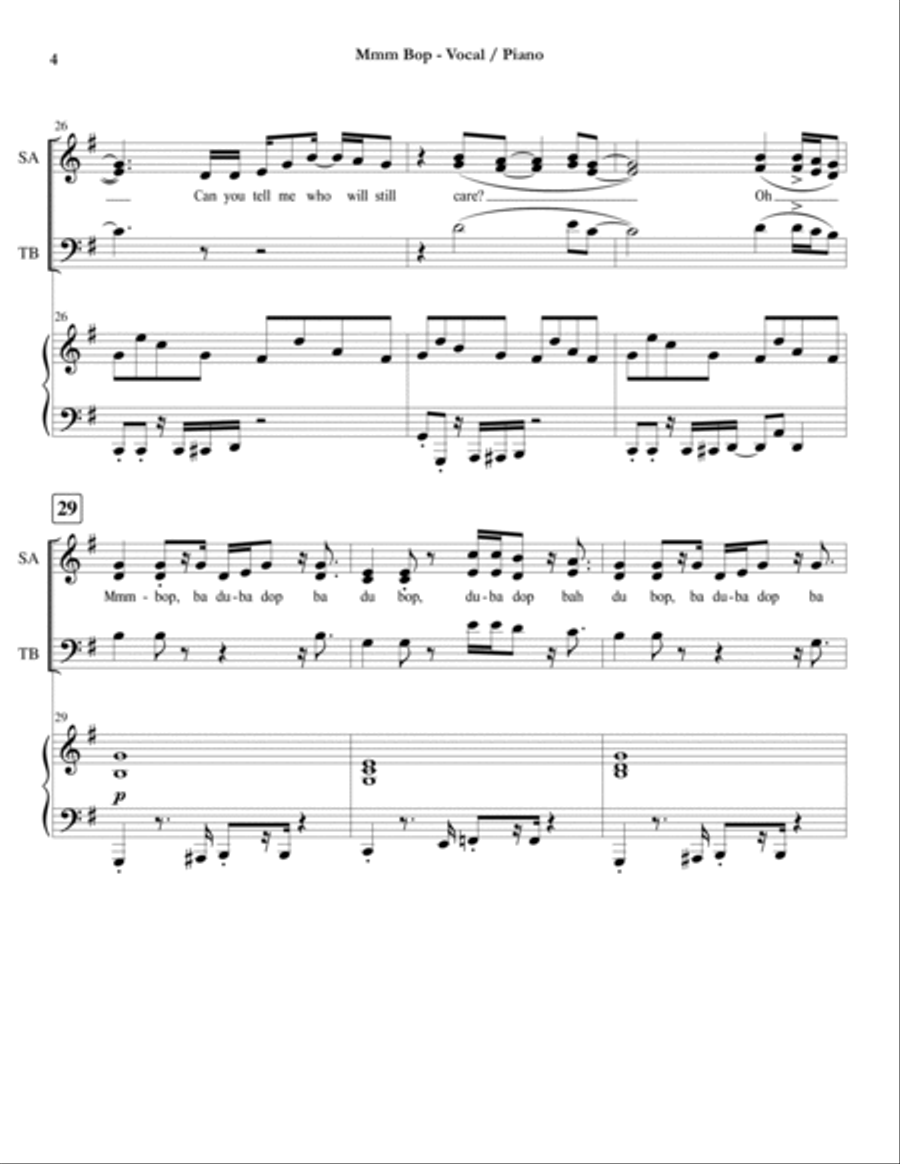 Mmm Bop Large Ensemble scores gallery preview page 4