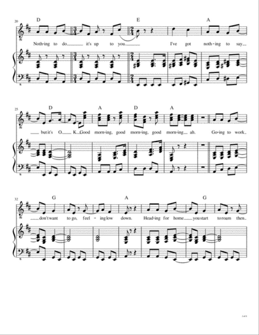 Good Morning Good Morning Voice scores gallery preview page 3