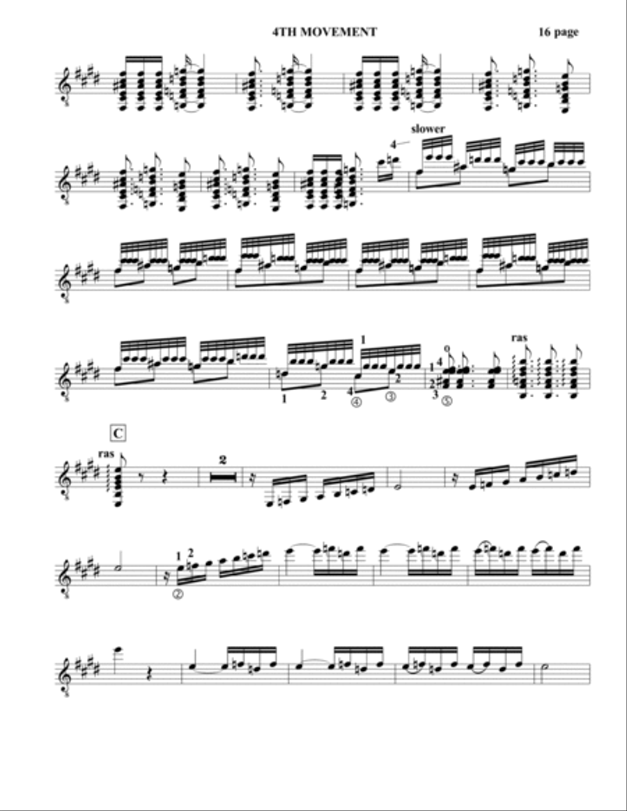 PEACE CONCERTO for Guitar & Orchestra Classical Guitar scores gallery preview page 4