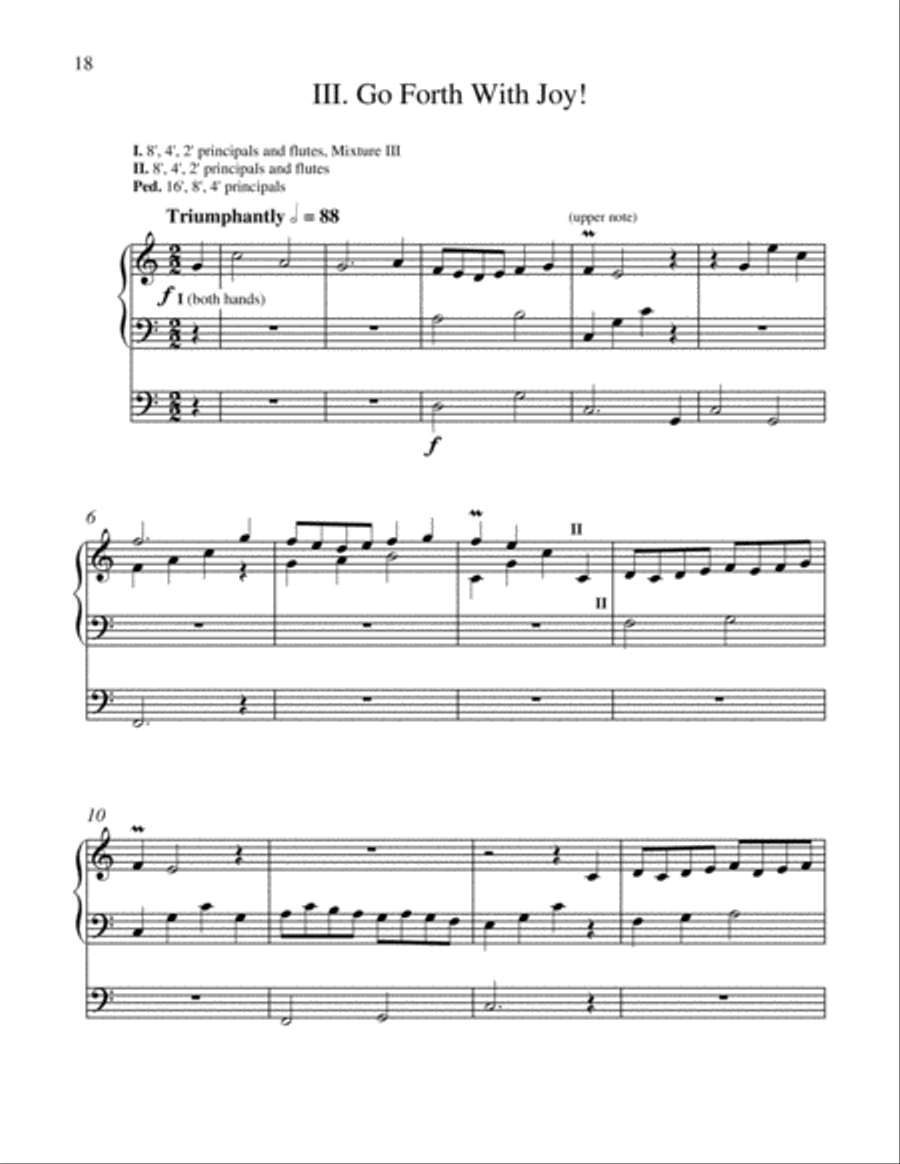 Morning Songs Organ scores gallery preview page 14