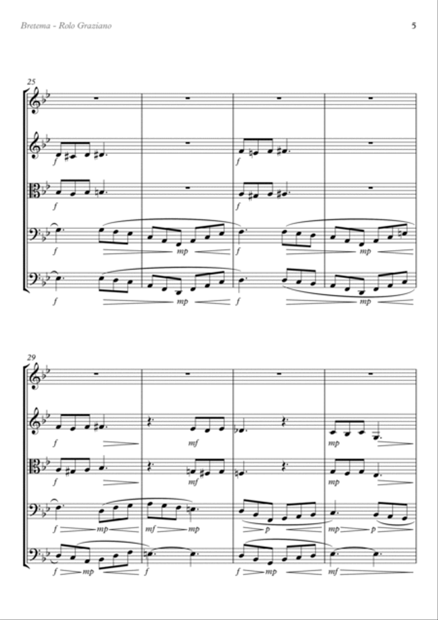 BRETEMA Woodwind Quintet scores gallery preview page 5