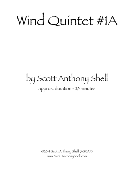 Wind Quintet #1A image number null