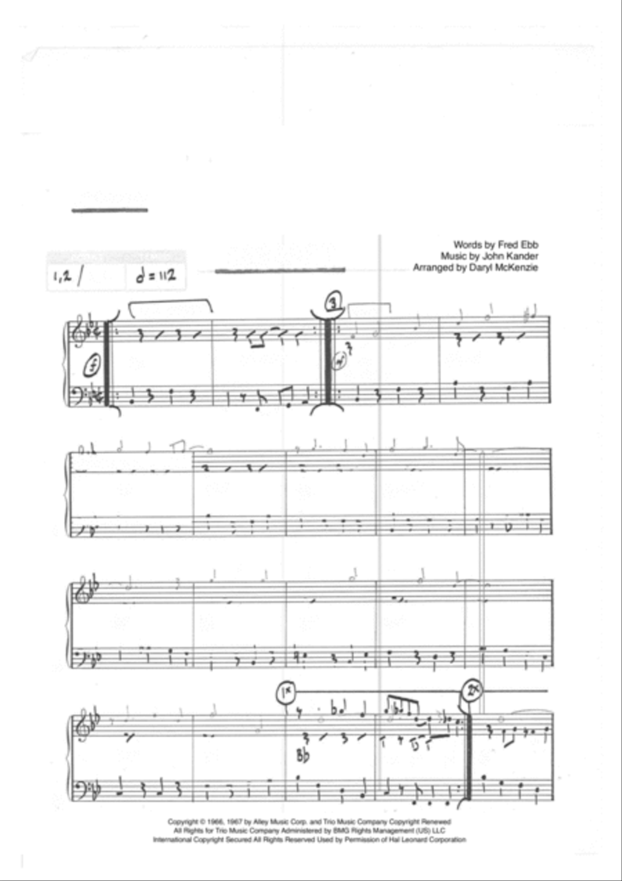 Cabaret Cabaret Bass Guitar scores gallery preview page 1