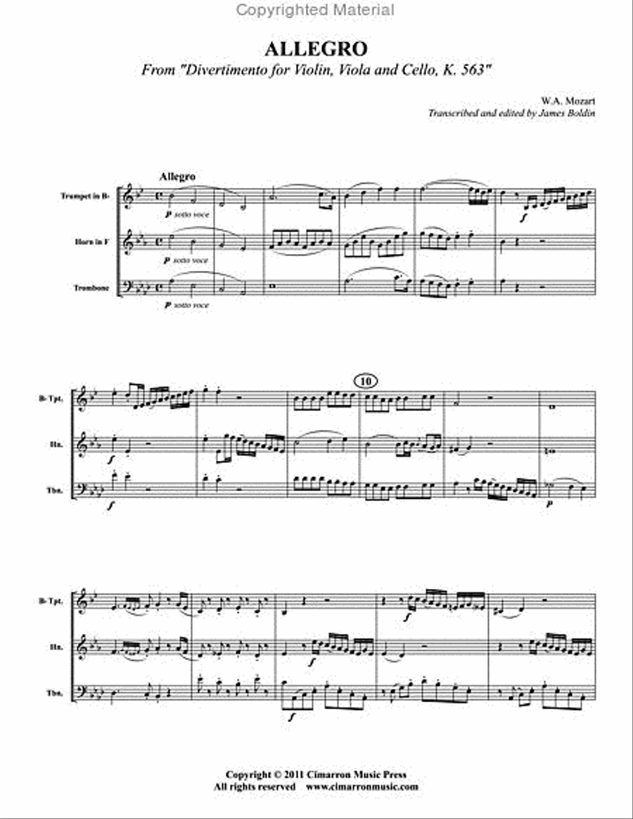 Allegro Allegro Brass Trio scores gallery preview page 2